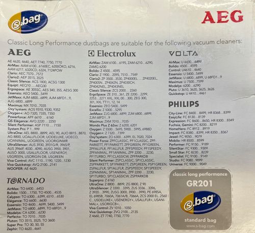 WORKI GR201S Long Performance AEG Electrolux S BAG na Arena.pl
