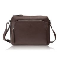 torebka damska na ramię skórzana brązowa klasyczn