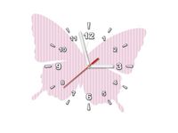 40X40CM ZEGAR MOTYLEK PASKI OBRAZ