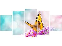 70CM 150CM OBRAZ 5 ELEM MOTYL KWIATKACH ŚCIENNY