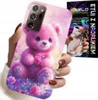 ETUI DO SAMSUNG NOTE 20 ULTRA - SŁODKI MIŚ NA RÓŻOWYM TLE, CASE + FOLIA