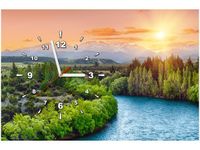 60CM 40CM ZEGAR OBRAZ RZEKA CLUTHA NOWEJ ZELANDII DRUK PŁÓTNO RAMA