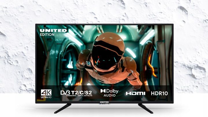 Telewizor LED United 43DU58 43 cale 4K UHD HDR DVB-T2 HEVC czarny zdjęcie 4