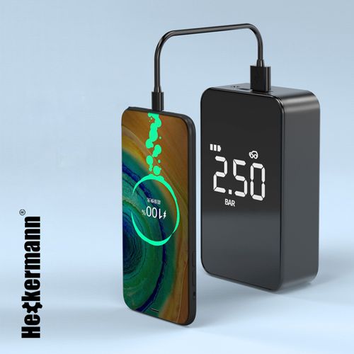 BEZPRZEWODOWA POMPKA ELEKTRYCZNA KOMPRESOR SAMOCHODOWY ROWEROWY 6000 na Arena.pl