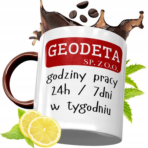 Kubek Bordowy Dla Geodety Na Urodziny Prezent Z Nadrukiem Ze Zdjęciem zdjęcie 1