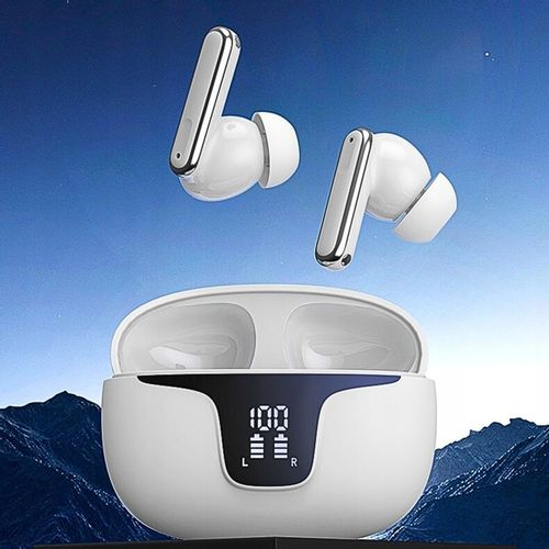 SŁUCHAWKI BEZPRZEWODOWE douszne TWS XY19 WODOODPORNE 2 mikrofony LED EKRAN na Arena.pl