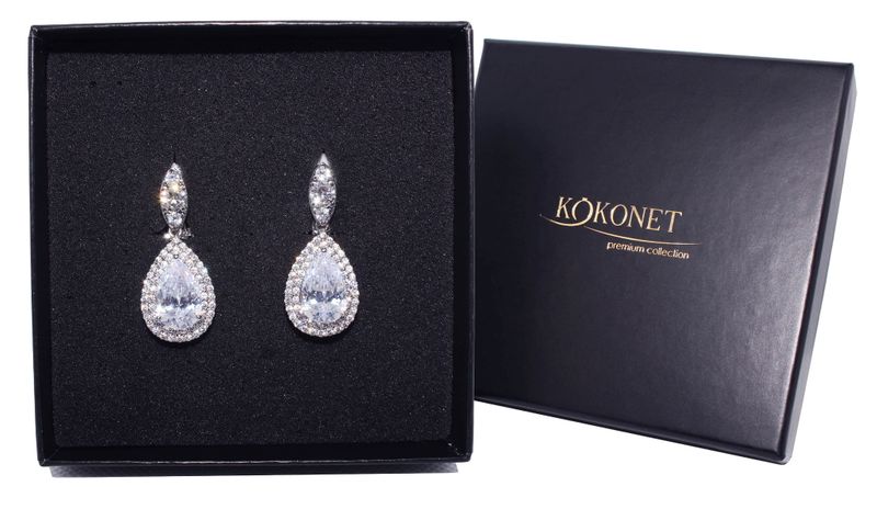 Kolczyki ślubne DOLCE clip zdjęcie 1