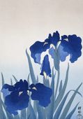 Plakat 70x100cm Iris Flowers, Koson Japoński Vintage do Salonu