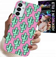 ETUI DO SAMSUNG GALAXY M13 4G - KAKTUSY, KAKTUS NA RÓŻOWYM TLE + FOLIA