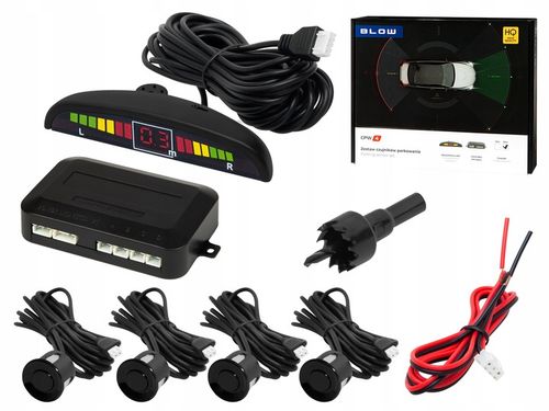 4X CZUJNIKI COFANIA PARKOWANIA WYŚWIETLACZ ZESTAW PRZÓD TYŁ CZARNE na Arena.pl