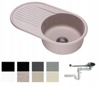 ZLEW ZLEWOZMYWAK GRANIT 8 kolorów 76x44 + SYFON