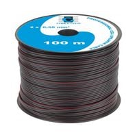 Kabel głośnikowy CCA Cabletech 2 x 0,5 mm² 100 m czarny