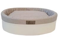 Przytulne kremowe owalne legowisko dla psa - Diversa Emily Skay rozmiar 2