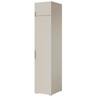 Szafa uchylna z półkami i nadstawką Napoli 1D 50 Kaszmir (złoty uchwyt)