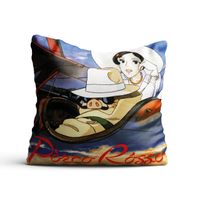 Poduszka kwadratowa Porco Rosso Szkarłatny Pilot