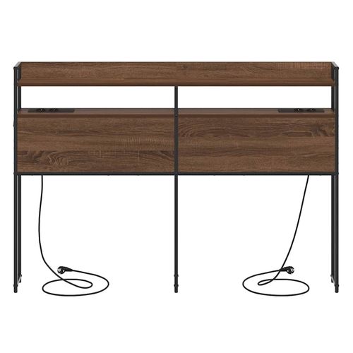 Zagłówek z półką Brązowy dąb 150 cm Materiał drewnopochodny na Arena.pl