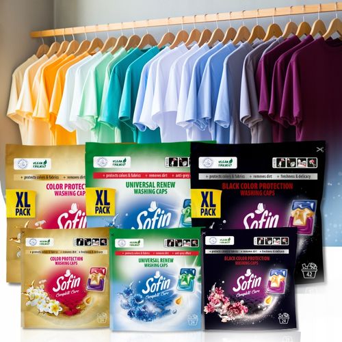 Sofin Kapsułki do Prania Kolorowych Tkanin Color Ochrona Kolorów 66 prań na Arena.pl