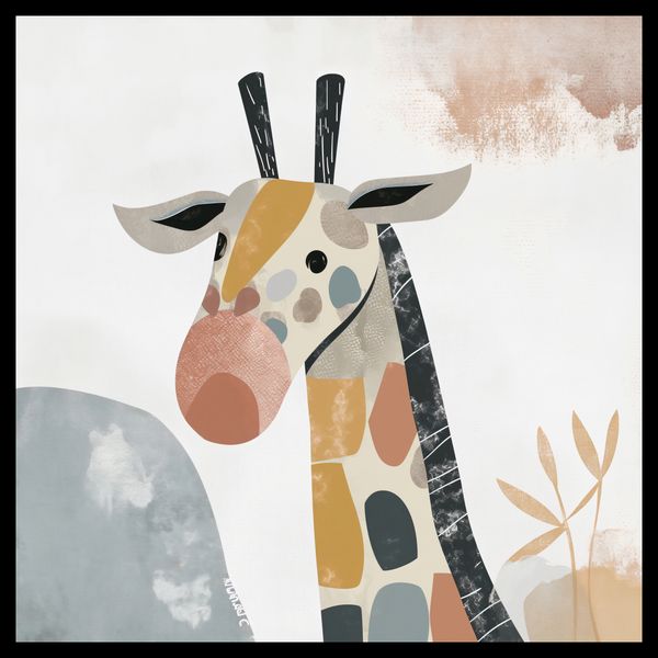 Plakat 60x60cm Żyrafa Bambino zdjęcie 2