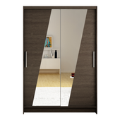 Szafa przesuwna MIAMI VIII 120cm - pojemna garderoba - CHOCO