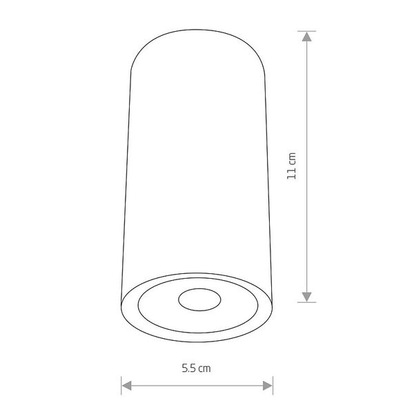 Sufitowy downlight zewnętrzny EDESA 9111 LED 3W 3000K spot biała tuba zdjęcie 3