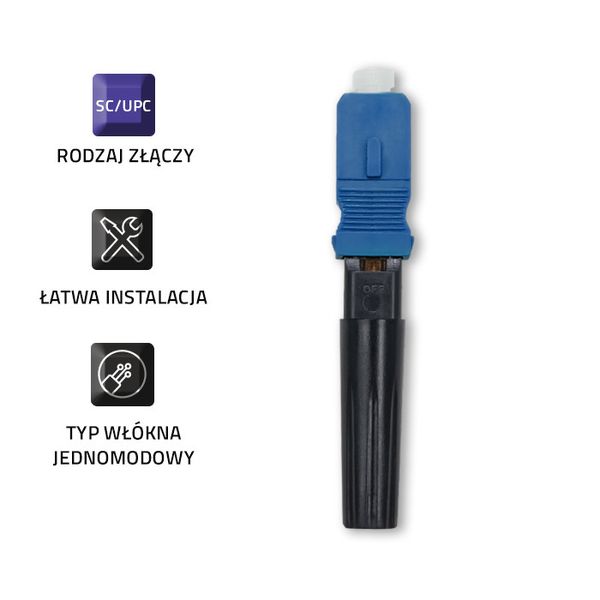 Qoltec Szybkozłącze światłowodowe SC/UPC | Singlemode | 0.9 | Zestaw 10szt. zdjęcie 4