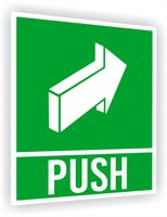 Tabliczka ewakuacyjna z nadrukiem 20x15 phać push