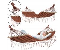 Hamak ogrodowy BOHO MILOS 2 200x100 cm karmelowy wytrzymały