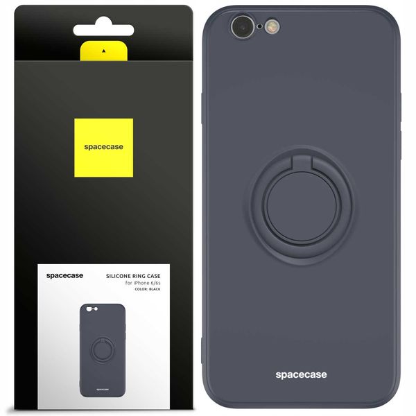 Spacecase Silicone Ring iPhone 6/6s black zdjęcie 1