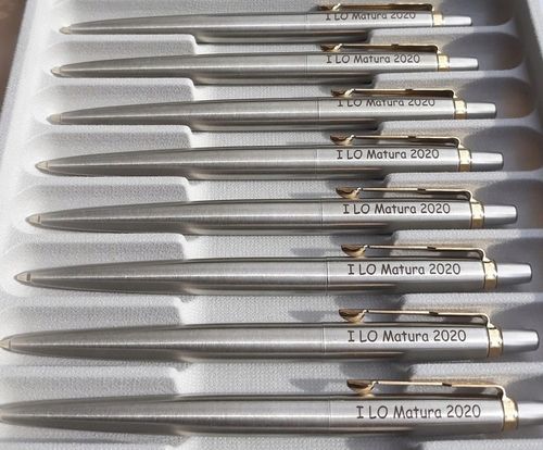 Długopis Parker Jotter Stalowy GT 23k Złocenia na Prezent z Grawerem Napis na Arena.pl