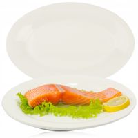 PÓŁMISEK PORCELANOWY OWALNY 30CM BIAŁA PORCELANA