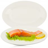 PÓŁMISEK PORCELANOWY OWALNY 30CM BIAŁA PORCELANA