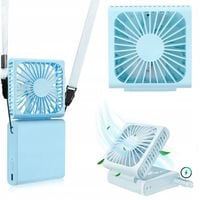 Mini Przenośny Wiatrak Wentylator Kieszonkowy Składany Biurkowy na Szyję