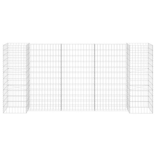 Donica gabionowa w kształcie H, drut stalowy, 260x40x120 cm na Arena.pl