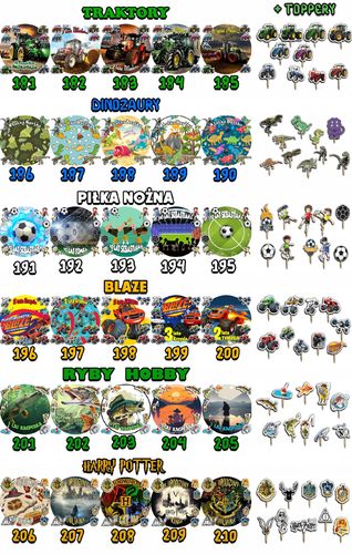 ZESTAW OPŁATEK NA TORT 20CM + TOPPERY PAPIEROWE - SPONGEBOB + IMIĘ 15CM 18 na Arena.pl