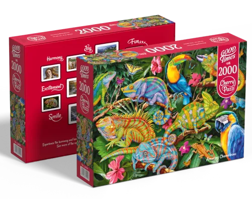 Puzzle 2000 elementów. Niesamowite kameleony 50101 na Arena.pl