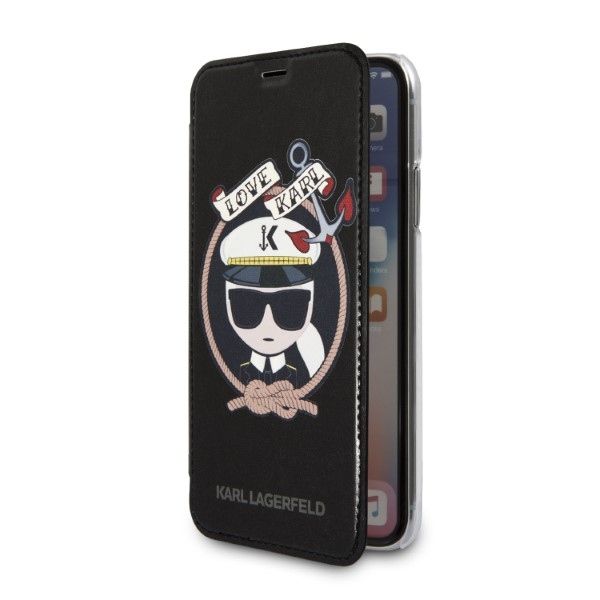 Etui Karl Lagerfeld do iPhone XS, iPhone X, Czarny zdjęcie 2