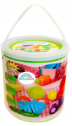 DREWNIANE OWOCE I WARZYWA DO KROJENIA NA RZEPY NÓŻ DESKA RZEP ZESTAW XL na Arena.pl