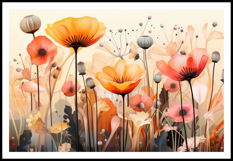 Plakat 91,5x61cm Taneczne Maki zdjęcie 3