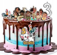 OPŁATEK ZESTAW NA URODZINY POSTACIE VAIANA MOANA + IMIĘ