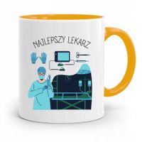Kubek Żółty Dla Doktora Najlepszy Lekarz Prezent Z Nadrukiem Ze Zdjęciem