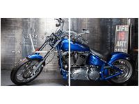 80 40CM 2 ELEM ZEGAR OBRAZ CHROMOWANY MOTOCYKL NADRUK