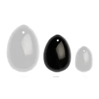 la gemmes yoni egg black obsidian m - naturalny kamień, średni rozmiar