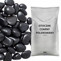 KAMIEŃ CZARNY POLEROWANY OTOCZAK OGRÓD 3-5CM KAMIEŃ OGRODOWY OZDOBNY