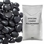 KAMIEŃ CZARNY POLEROWANY OTOCZAK OGRÓD 3-5CM KAMIEŃ OGRODOWY OZDOBNY