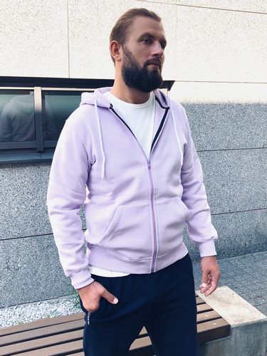 Bluza męska z kapturem fioletowa Ludwik Rozmiar - S na Arena.pl