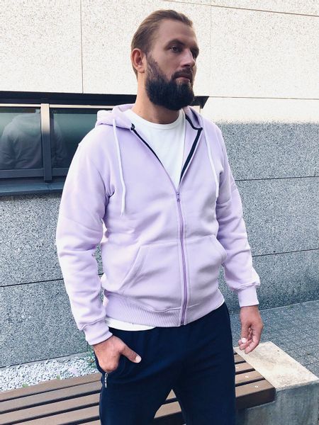 Bluza męska z kapturem fioletowa Ludwik Rozmiar - S zdjęcie 1