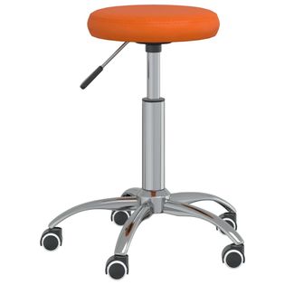 Obrotowe Krzesło Biurowe, Pomarańczowe, Sztuczna Skóra