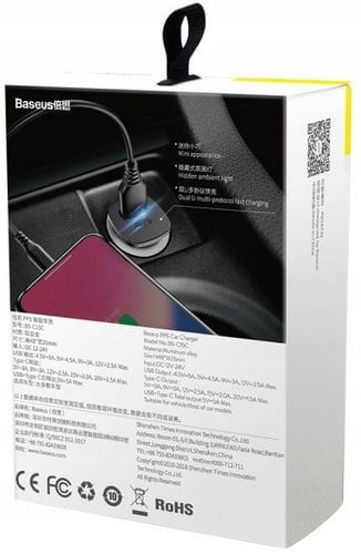 Ładowarka Baseus Square PPS 1x USB-A 1x USB-C 5 A (CCALL-AS01) na Arena.pl