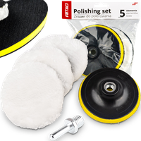 Zestaw Na Wiertarkę Dysk Pad Na Rzep Futro Polerskie 3x Pad Wełniany 125mm