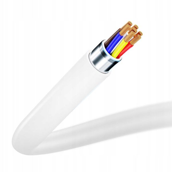 Biały Kabel USB do USB-C - szybkie ładowanie 60W 3A, długi 1.2m Hyper Cable zdjęcie 9